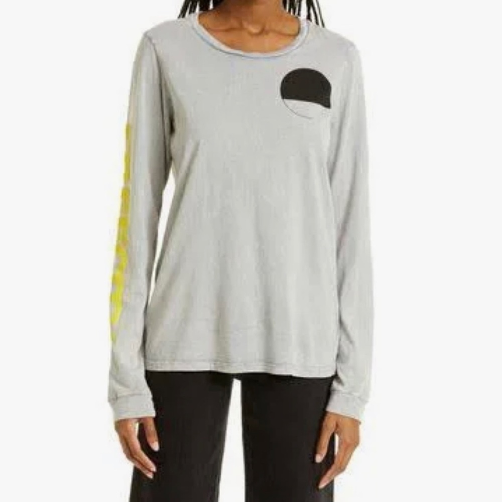 FREECITY Logo Long Sleeve Cotton Graphic Tee